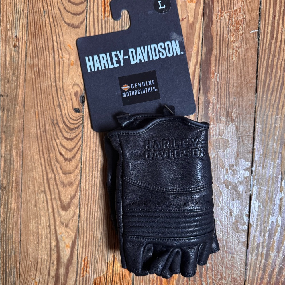 Size Large Harley-Davidson Leather Riding Gloves